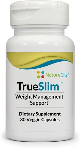 [BRSWECQLOIPWMCLF] NatureCity True-Slim Fat and Weight Supplement | Helps Reduce Fat Accumulation | Capsules | Non GMO | Made in USA