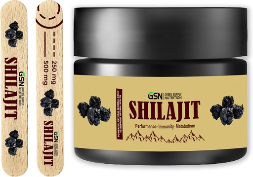 [BRSROAYQBF5QMF3F] Green Supply Organic Shilajit Resin 30g: Pure Himalayan Blend with 85+ Trace Minerals & Fulvic Acid - 600mg Maximum Potency for Energy Boost and Immune Support, 50 Servings