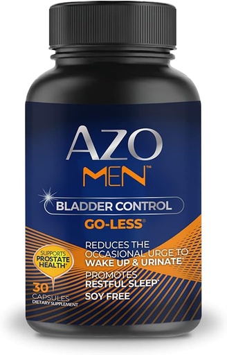 [BRSWYC37OEFAEGTD] AZO Men Bladder Control, Daily Bladder Support Designed Specifically for Men Helps Maintain Healthy Bladder Control and Reduce Occasional Urgency*, Supports Prostate Health*, 30 CT
