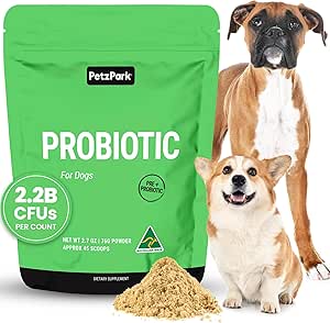 [BRSROC3RCAFQEYAU] Probiotic for Dogs - Grain-Free Digestive Support Powder for Diarrhea, Bloating & Gas - Promotes Immune Support & Oral Health - Reduces Paw Licking, Allergies & Yeast Infections - 2.7 oz - 45 Scoops