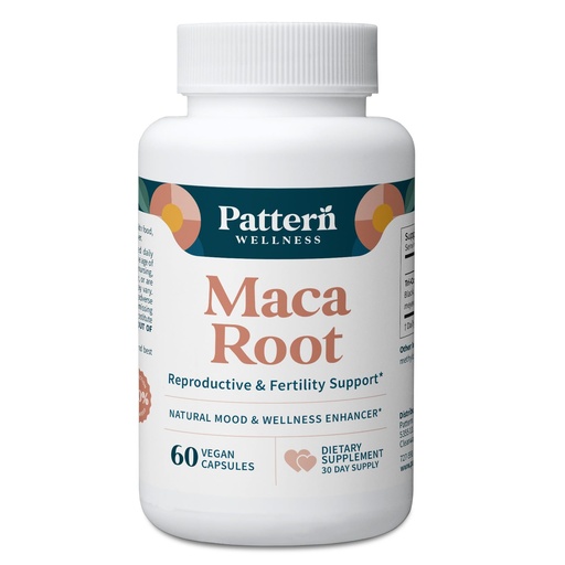 [BRSW2CYEBEOWEE34] Pattern Wellness Maca Root Extract 20:1-500mg Per Serving – for Men & Women – Tri-Color Black/Red/Yellow Blend – 60 Vegan, Non-GMO Capsules