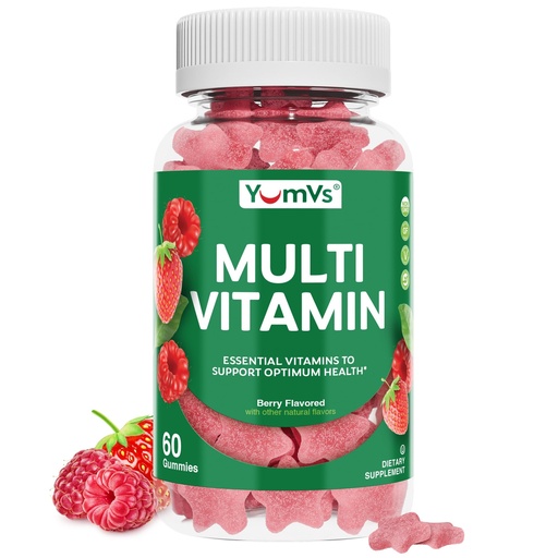 [BRSWIBIOCB5GEDTE] Multivitamin Gummies for Adults, Daily Gummy Vitamin for Women & Men, Immune Support Multivitamin Supplement, Ault Multi VIT Vitamin with Vitamins A, C, D, E, B-6, B-12, Zinc - 60 Gummies