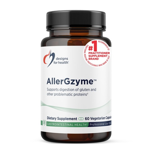 [BRSWIYYAAJ5RAFT2] Designs for Health AllerGzyme Digestive Enzymes Supplement - Supports Digestion of Gluten, Dairy + Problematic Proteins with Protease + Bromelain - Non-GMO + Dairy Free (60 Capsules)