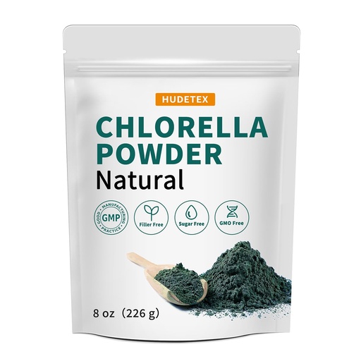 [BRSROGQLA4IB63TX] Chlorella Powder Natural- Chlorophyll Powder, Supports Immune System & Liver Function, Keep Youth, Vegan, Rich in Vegan Protein and Vitamins, 8 oz.
