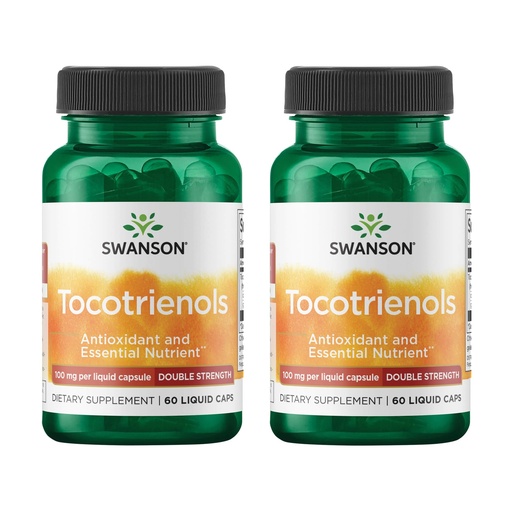 [BRSWGFD3BZ6QY3YZ] Swanson Double Strength Tocotrienols Antioxidant Supplement for Heart-Health-Conscious Adults with Delta- and Gamma-Tocotrienols (60 Liquid Capsules, 100 mg Each, 2 Pack)