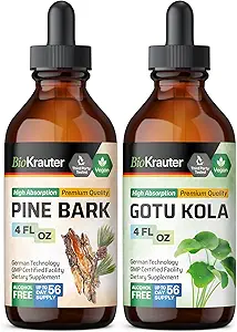 [BRSRAGL2DIIAEDT4] BIO KRAUTER Pine Bark Tincture 4 Fl. Oz. & Gotu Kola Tincture 4 Fl. Oz.