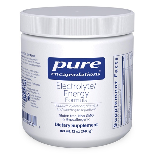 [BRSWIY37A56RGFLU] Pure Encapsulations - Electrolyte / Energy Formula - Hypoallergenic Supplement to Support Physical and Mental Stamina* - 340 Grams