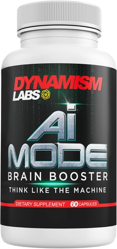 [BRSWYZYBPIORQFDO] Dynamism Labs AI Brain Booster Nootropic Supplement | Improve Memory, Focus, Clarity & Concentration | Reduce Fatigue | Ginkgo Biloba, Phosphatidylcholine, DMAE | Made in USA (60 Capsules)