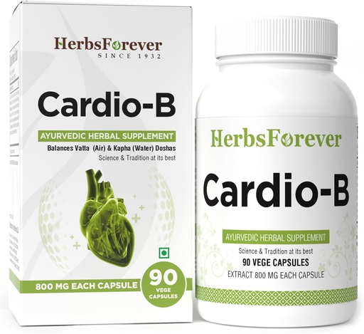 [BRSRMBQZOYFWGG3D] Herbsforever Cardio-B Ayurvedic Helbal suplementari 90 Vege Capsules 800 Mg cada