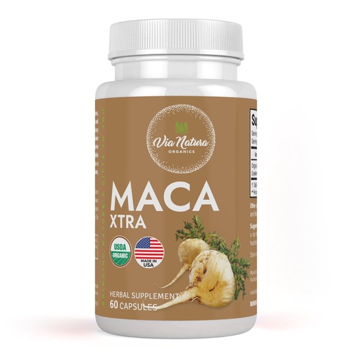 [BRSRO2QPO57WK3T6] Maca Xtra Capsules 1000mg | Organic Herbal Supplement | Natural Source of Amino Acids Iron & Magnesium | 60 Capsules