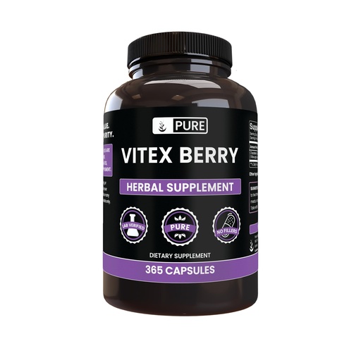 [BRSWYZ34AEJQIHY3] Pure Original Ingredients Vitex Berry (Chasteberry) (365 Capsules) No Magnesium Or Rice Fillers, Always Pure, Lab Verified