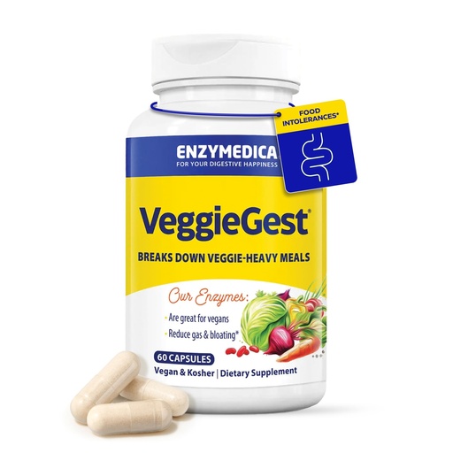 [BRSWIY32PMJQGGD4] ENZYMEDICA VeggieGest Capsules, 60 Count