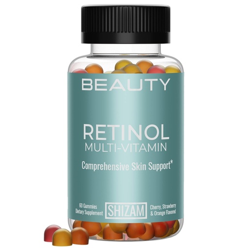 [BRSW2FD6OACWKFDK] SHIZAM Retinol Vitamin A Gummies, Gummy Vitamins for Clear Complexion & Glowing Skin: Anti-Aging Multi-Vitamin for Women: Collagen Booster: Pill/Pills Capsule/Capsules Supplement/Supplements Alt