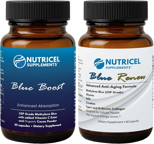 [BRSRAFAHAAPWYETK] Nutricel Methylene Blue Capsules - Boost y Renew (2 Product Bundle)