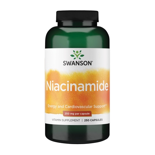 [BRSWIYT7PMNB2AA3] Swanson Niacinamide Vitamin B3 Supplement for Heart-Health-Conscious Adults Supporting Joint Health and Energy Production (250 Capsules, 250 mg Each)