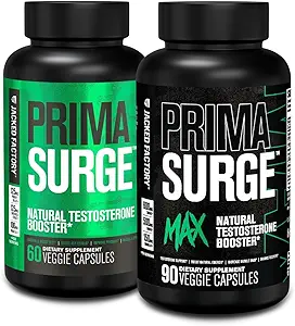 [BRSRABD6AENGO3T3] Jacked Factory Testosterone Booster for Men PRIMASURGE - w/Tongkat Ali, PrimaVie, Ashwagandha (60 Capsules) & Primasurge Max Mens Testosterone Booster (90 Capsules)