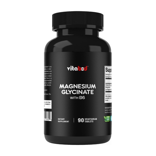 [BRSROGACC4IBOHQ2] Vitabod Magnesium Glycinate 1000 mg per Serving Providing 300mg of Elemental Magnesium - 90 Vegetarian Tablets - Chelated Form - Supports Muscle, Joint, and Heart Health*