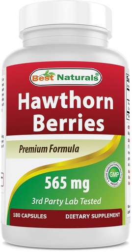 [BRSWIGQ4CQMRY232] Best Naturals Hawthorn Berry 565 mg 180 Capsules (180 Count (Pack of 1))