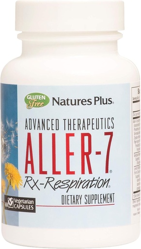 [BRSWIYT3PMMQCA3Y] Natures Plus Advanced Therapeutics Aller-7 Rx-Respiration - 60 Vegetarian Capsules - Supports Respiratory Wellness - Gluten-Free - 30 Servings