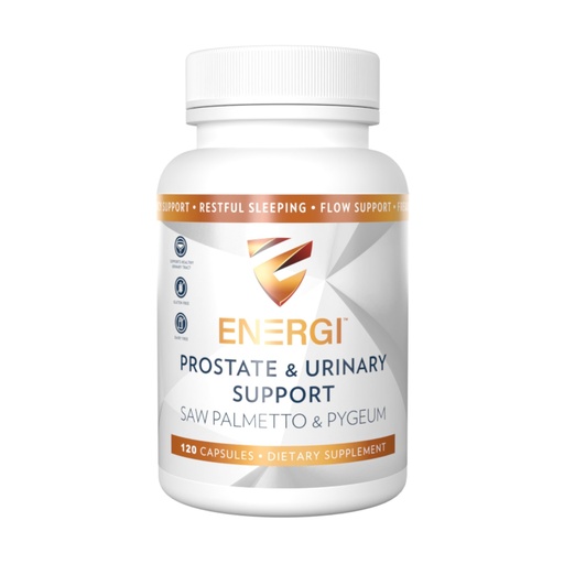 [BRSWYGIBCUPWYE32] ENERGI Prostate Support Supplement with Saw Palmetto for Men & Women, 200mg Saw Palmetto, 100mg Pygeum Supplement, Selenium, Prostate Health Supplements, 120 Capsules