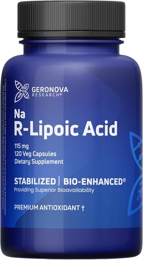 [BRSWYAYHOQDRE2A7] Geronova Araşdırma Bio-Enhanced R-Lipoic Acid, 115 mg Capsules - 4 ay təhlükəsizli R Alpha Lipoic turşusu