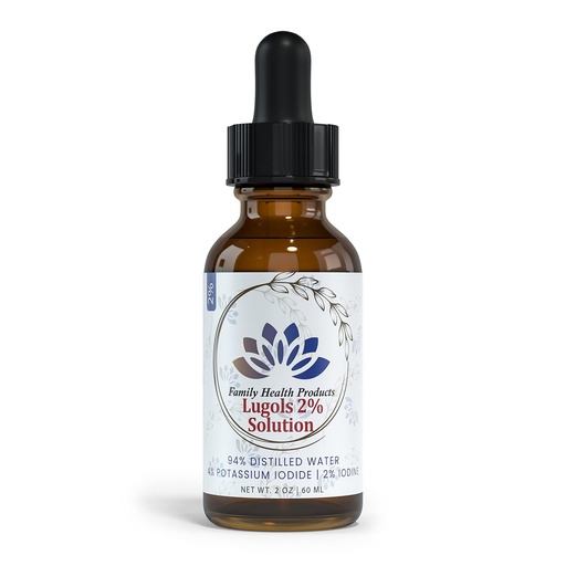 [BRSW2YIKCEGQ4F33] Family Health Products-Lugols Iodine Solution 2% Iodine Drops Potassium Iodide Solution 2% Liquid Drops, Red, Pack of 1