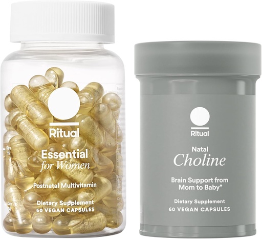 [BRSROCQFCUIWEGQU] Ritual Postnatal Mom-to-Baby Set, Postpartum Multivitamin and Natal Choline Supplements, Supports Lactation, Immune Function, and Baby's Cognitive Function