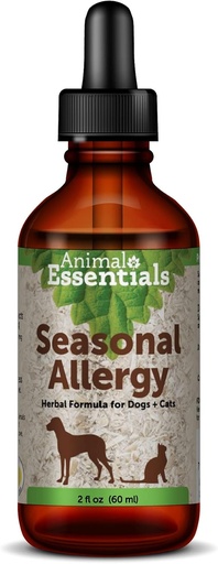 [BRSWIFYPOYPBSYIZ] Animal Essentials Seasonal Allergy - Formuleret med Nettle Leaf, Eyebright Herb, Lakrids og Burdock Root, Urteformel for hunde og katte, Økologiske urter, naturlige vitaminer og mineraler - 2 fl oz