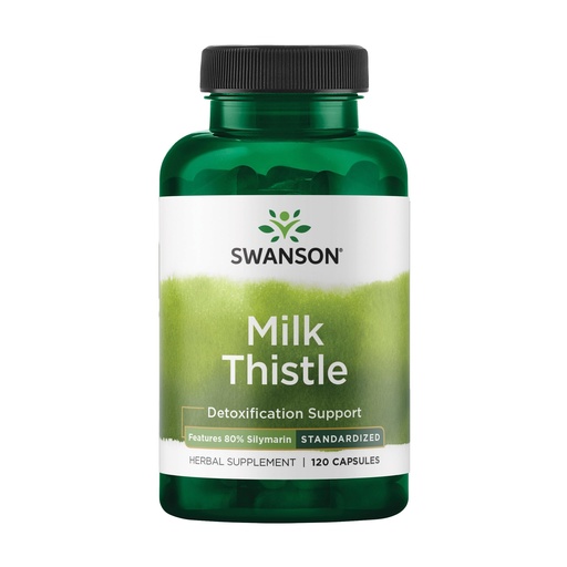 [BRSWIYT7PMNGCALY] Swanson Milk Thistle (Standardized) - Herbal Liver Support Supplement w/ 80% Silymarin - Natural Formula Helping to Maintain Overall Health & Wellbeing - (120 Capsules)