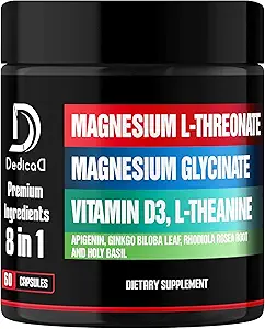 [BRSRA2YLBBYREDL3] Magnesium L-Threonate Supplement with Lions Mane & Ashwagandha Root - 1000Mg (60 Count (Pack of 1) *)