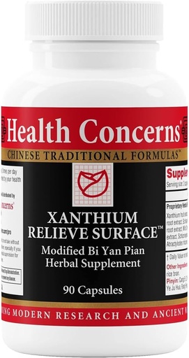[BRSW2FL4BN5A4334] Health Concerns Xanthium Relieve Surface - Immune Support Supplement - Phlegm, Sinus Allergy, Nasal Congestion & Skin Rash Support - Herbal Supplement with Traditional Chinese Formula - 90 Capsules