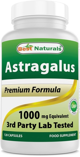 [BRSWIGQEOQHRCEDO] Best Naturals Astragalus Capsule, 1000 mg, 120 Count