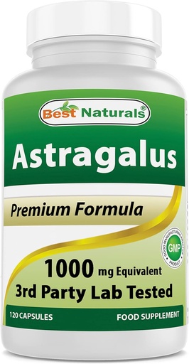 [BRSWIGQEOQHRCEDO] Best Naturals Astragalus-kapseli, 1000 mg, 120