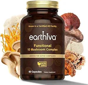 [BRSRABQ7OEFAEETZ] Mushroom Complex Supplement | 60 Capsules | 10-in-1 Blend | with Lion’s Mane, Chaga, Turkey Tail, Cordyceps, Maitake, Shiitake, Reishi, & More | Grown in a Certified US Facility