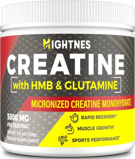 [BRSRAYIFAQMQAFL4] Creatina HMB, Creatina em pó para homens e mulheres, Creatina micronizada mono-hidratada para crescimento e recuperação muscular e aumento de força, desempenho, Creatina HMB com Glutamina, Gluten Free, 30 Servings