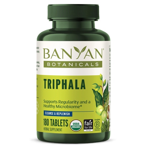 [BRSWGHD7BUMG2CD6] Banyan Botanicals Organic Triphala Tablets - Gentle Daily Digestion & Colon Cleanse Support - Amla, Haritaki, Bibhitaki - Healthy Elimination, Detox & Gut Microbiome - 180 Tablets - Non-GMO, Vegan*