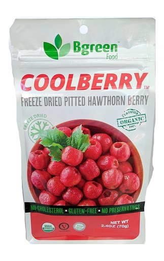 [BRSWKHDZAYPQYAI2] Bgreen- Organic Freeze Dried Hawthorn Berry, USDA Organic, Tea Infusion, Smoothie, Superfood