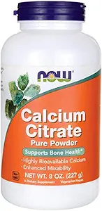 [BRSWIYYPOMNWGALA] NOW Calcium Citrate, 8-Ounces (Pack of 3)