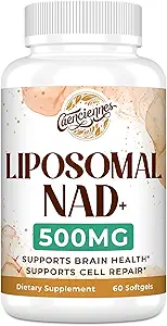 [BRSRMBABCMNA2YLJ] Liposomal NAD+ 500 MG Supplement, True NAD Plus Supplement, Superior Absorption, Boost NAD+ More Efficient Than Nicotinamide Riboside for Cellular Energy, Healthy Aging, 180 Serving