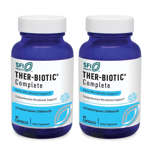 [BRSWKHY4OEGBKFLO] Klaire Labs SFI Health Ther-Biotic Complete - 25 Billion CFU Gut Probiotics for Women and Men - Hypoallergenic, 12 Strain Probiotic Capsules for Digestive Health and Immune Support (60 ct, 2 Pack)