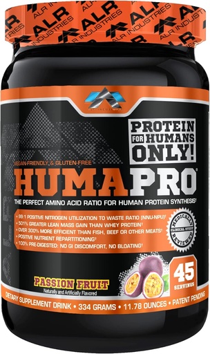 [BRSWYYYDOZYRSELL] Humapro  xét nghiệm Amino acids Protein Ma trận cho con người 99% dung dịch bắp thịt lỏng lẻo, Gluten free 334g / 45 phục vụ (trái cây)