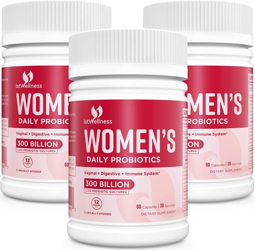 [BRSROZYNB5YQEELK] Probiotics for Women - 300 Billion CFU Probiotic, 12 Strains Probiotics with Cranberry, Selected Women Probiotic for Vaginal, Urinary, pH Balance, Diarrhea, Digestive Gut & Immune Health - 180 Capsule