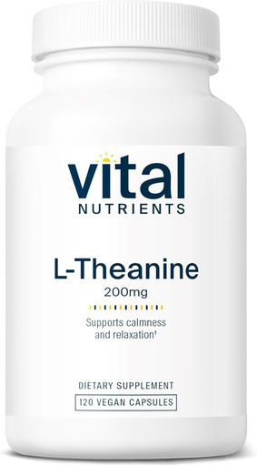 [BRSRA2QEDIJQ43Y4] Vital Nutrients L-Theanine 200mg | Vegan Supplement | L Theanine Supplement Supports Normal Stress Levels and Cognitive Function* | Gluten, Dairy and Soy Free | 120 Capsules