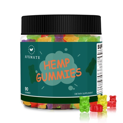 [BRSWYZL5CIAR4CLD] AFXMATE Hemp Gummies Fruit Flavored Gummy (90 Gummies)