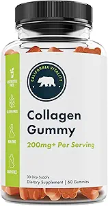 [BRSRA2QZOENRYCLO] Collagen Gummy 200mg+ with Vitamin C, Vitamin E, Biotin, and Zinc – Overall Support – Gluten-Free, Non-GMO, Dairy-Free – 60 Gummies – 30 Day Supply - Made in The USA