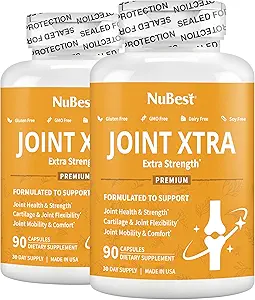 [BRSRMZYNAAHWAHL4] NuBest Joint Xtra - Joint Support Supplement - Joint Health Formula with Triple Joint Strength - Glucosamine, Chondroitin, Turmeric, MSM & Boswellia for Joint Health & Cartilage Health (Pack 2)