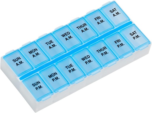 [BRSWIYYKA4JRWAL2] Ezy Dose Blue, White 7 Day Pill Organizer 67375