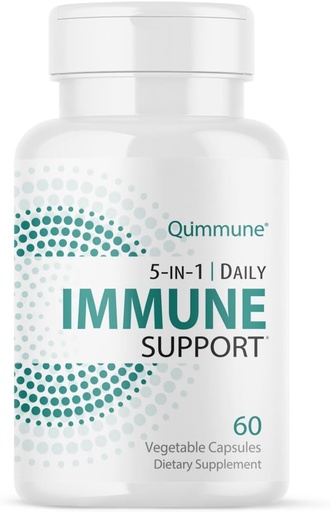 [BRSW2CD2OZ6G2ALO] 5-in-1 Immune Advanced Support with Quercetin Phytosome, Zinc, Vitamin C, D3, K2 - Immunity and Allergy Supplement with Activated Quercetin - 60 Veg Caps