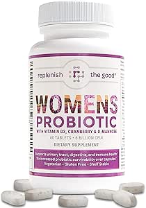 [BRSWKYI5CENR63T4] Probiotics for Women - Supports Digestive & Vaginal Health with D3, Prebiotics & Cranberry - Defends Against UTI & Yeast - 15x More Effective Than Regular Capsules (60 Count)