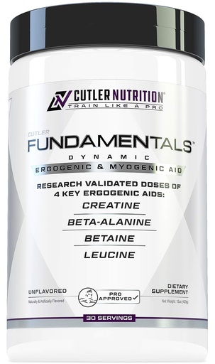 [BRSWYZIECR5W223K] Fundamentals Intra or Post Workout Recovery Drink: 4 Key Ergogenic Aids for Maximum Performance and Muscle Growth: Creatine, Beta-Alanine, Betaine, and Leucine, 30 Servings, Unflavored